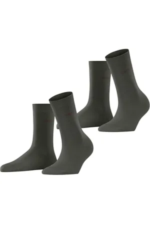 ESPRIT Damen Socken Uni Multipack W So Baumwolle einfarbig 2 Paar, , 35-38