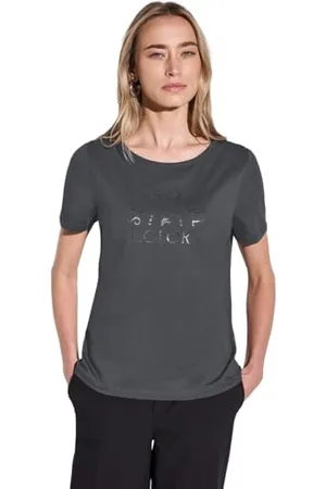 Street one Damen A323230 Basic Shirt mit Wording, , 34