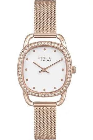 Breil Uhr Damen Penelope Ziffernblatt Weiss Bewegung NUR Zeit Quartz e MESH Stahl EW0491