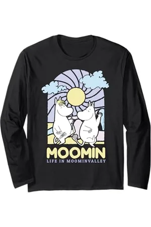 Moomin Life In valley Buntglas-Stil, dunkel Langarmshirt
