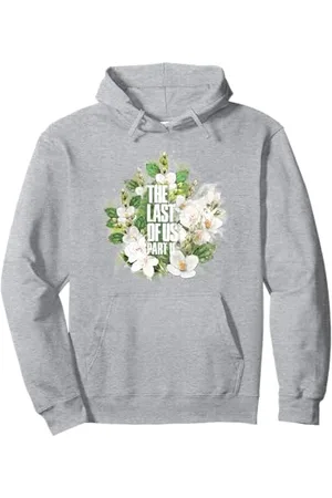 Playstation 3 The Last of Us Part II Watercolor Floral Big Chest Logo Pullover Hoodie