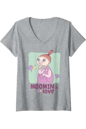 Moomin Damen Mumin Mymble Is Love T-Shirt mit V-Ausschnitt