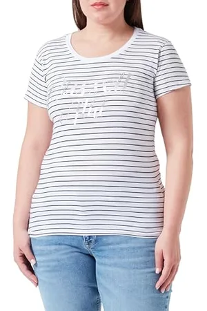 Russell Athletic A11331-X0-800 SL Striped -S/S Crewneck Tee T-Shirt Damen Größe XL