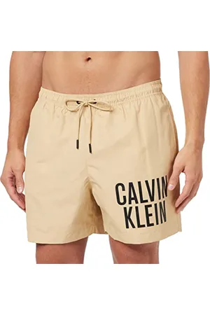 Calvin Klein Herren Badehose Lang, Elfenbein (Sunday Pastry), S
