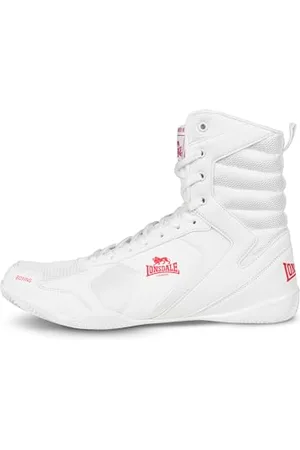 Lonsdale London Unisex Heskin Boxschuhe, White/Red, 44 EU