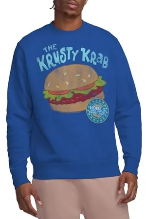 Spongebob Unisex Spongebob Krusty Krab Crew Sweatshirt, , S
