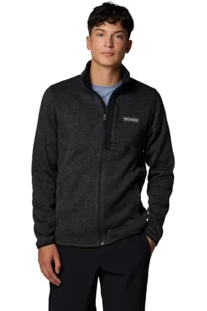 Columbia Herren Sweater Weather Full Zip Fleecejacke mit durchgehendem Reißverschluss, Schwarz/Erika, L