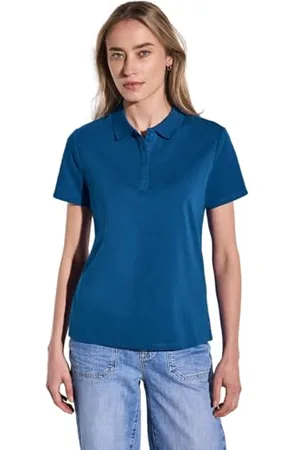 Street one Damen A322942 Poloshirt mit Rippstruktur, , 46