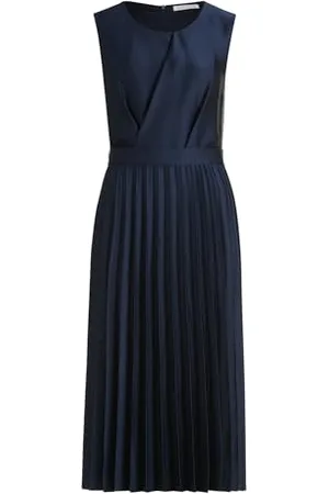Betty & Co Damen Chiffonkleid mit Plissee Dunkelblau,42