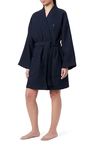 Tommy Hilfiger Damen Waffle Bathrobe UW0UW05770 Bademantel, , L