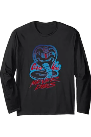 Cobra Kai Niemals stirbt Cobra Logo Langarmshirt