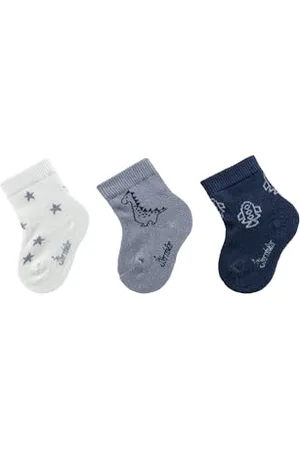 Sterntaler Baby Socken 3er Pack mit Motiven Dino, Rakete und Sterne - hautsympthische Sommer Strümpfe für Jungen - Baby Socken mit hohem Baumwollanteil, , Größe 18