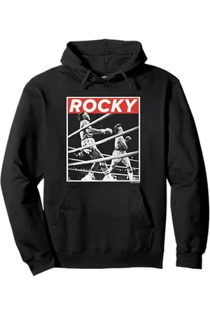 ROCKY Savage Punch Apollo Creed Fight Vintage Panel Pullover Hoodie