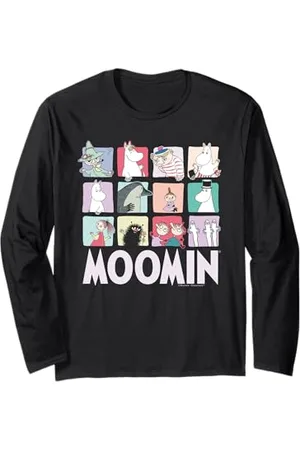 Moomin Dunkle Charakterblöcke der Mumin-Gruppe Langarmshirt