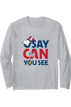 Peanuts O Say Can You Se Langarmshirt