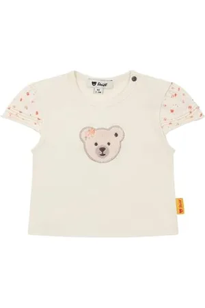 Steiff T-Shirt Kurzarm EU Größe 80 , Kurzarm Shirt, Sommer Shirt für Kinder, Babyoberteil, ideales Basic Shirt, bequem und weich, waschmaschinenfest