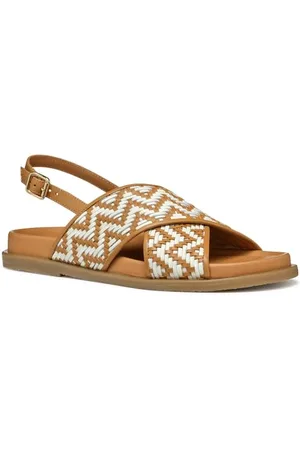 Geox Damen D ADELASH E Slide Sandal, Camel/Papyrus, 36 EU