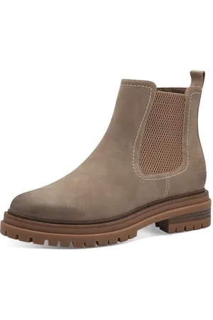 QS by s.Oliver Damen Chelsea Boots Elegant Vegan, Braun , 40 EU