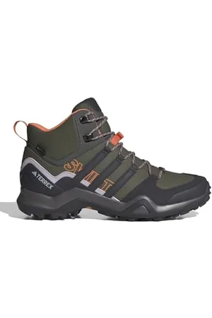 adidas Damen Terrex Swift R2 Mid Gore-TEX Hiking Shoes Wanderschuhe, Olive strata/Aurora Black/Amber Tint, 37 1/3 EU