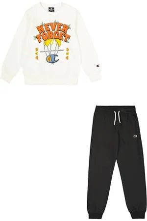 Champion Legacy Play With Graphics B (306914) – Ultraleichter, weicher, kompakter Powerblend-Fleece-Trainingsanzug mit Rundhalsausschnitt