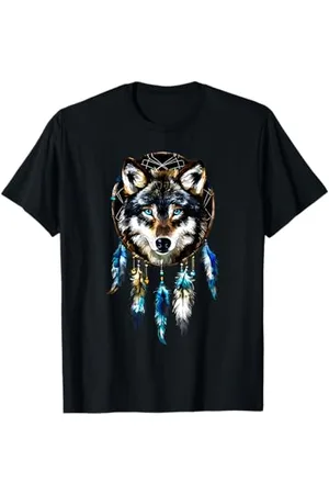 Dream Catcher Traumfänger Wolf T-Shirt