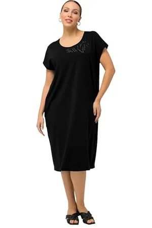Ulla Popken Damen Jerseykleid Kleid, , 50-52