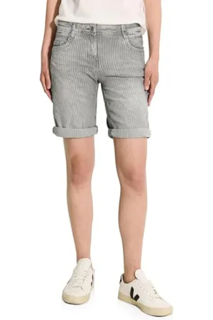 CECIL Gestreifte Jeans Shorts