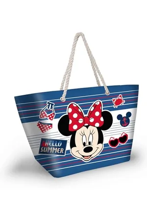 Disney Minnie Maus Summer-Soleil Strandtasche, Blau, 52 x 37 cm