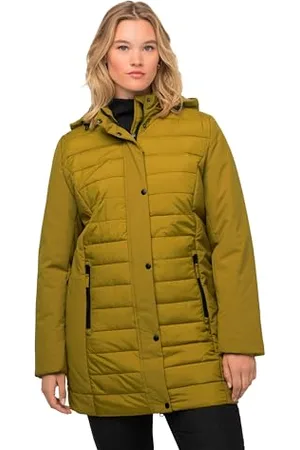 Ulla Popken Damen, große Größen, Hybrid-Jacke, wasserabweisend, Stepp/Softshell, Kapuze