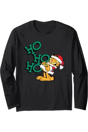 Garfield Ho Ho Ho Santa Christmas Cartoon Katze Langarmshirt