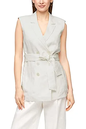 QS by s.Oliver Damen 150.10.105.15.155.2064710 Blazer, White, 42