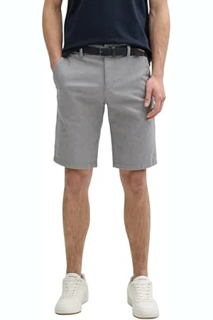TOM TAILOR Slim Chino Shorts, Navy Triangle Print, 32