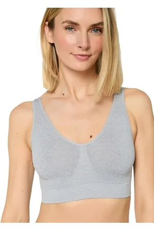 Nur Die Soft Komfort BH Bustier nahtlos ohne Bügel bügelloser Bra Schlaf Bralette mit Breiten Trägern Seamless Damen Mädchen