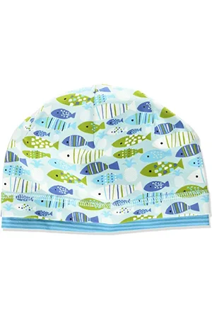 maximo Jungen Beanie Mütze, Mehrfarbig (Hellazur/Grün-Fische 63), 51