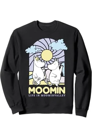 Moomin Life In valley Buntglas-Stil, dunkel Sweatshirt