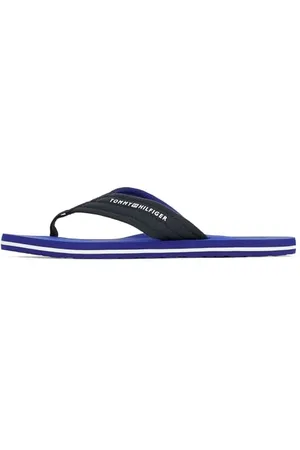 Tommy Hilfiger Herren Flip Flops Nyc Beach Sandal mit Logo, Blau (Desert Sky), 40