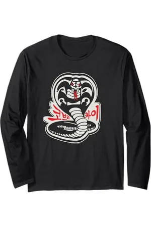 Cobra Kai Karate Dojo South Korea Snake Logo Sekai Taikai Langarmshirt