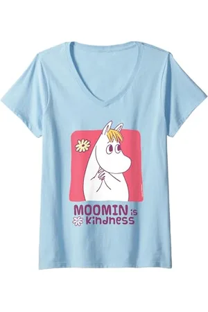 Moomin Damen Mumin Snorkmaiden Mumin ist Freundlichkeit T-Shirt mit V-Ausschnitt