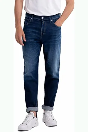 Replay Herren Jeans Sandot Tapered-Fit, (Blau), 30W / 34L