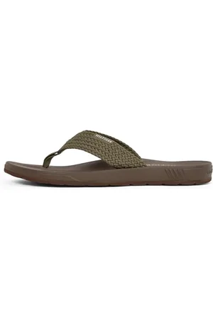 Tommy Hilfiger Herren Sandalen Molded Web Beach Geflochtener Riemen, Grün (Army Green), 45