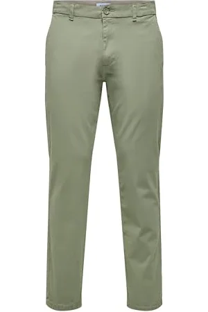 Only & Sons ONLY&SONS Herren Hose Chino Basic Reißverschluss Gesäßtaschen Gürtelschlaufen, Farben: , Größe Hosen:31W / 30L, Beinlänge:L30