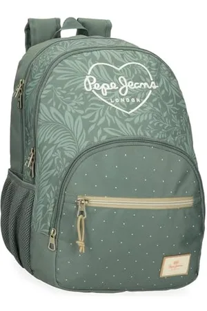 Pepe Jeans Coraile Schulrucksack, blau, verstellbare Träger für bequemes Tragen, mehrere Fächer, Joumma Bags, , Talla única, Doppelrucksack