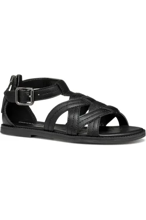 Geox J Karly Girl Sandal, Black, 33 EU