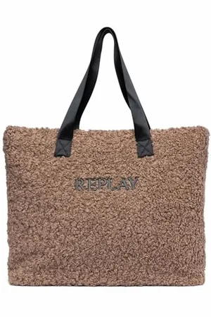 Replay Damen Shopper aus Kunstfell, Grau (Taupe Gray 0217), Onesize
