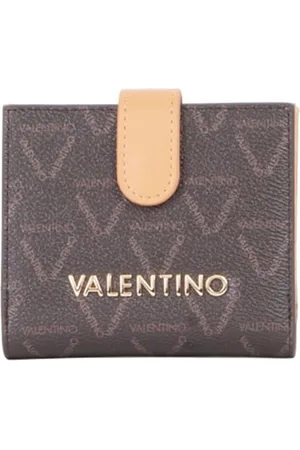 VALENTINO Unisex Lady RE Accessory-Travel Wallet, Moro/Naturale