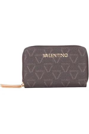 VALENTINO Unisex Lady RE Accessory-Travel Wallet, Moro/Naturale