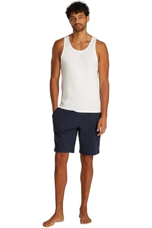Tommy Hilfiger Herren Pyjama-Set Jersey Kurz, Mehrfarbig (White / Desert Sky), M