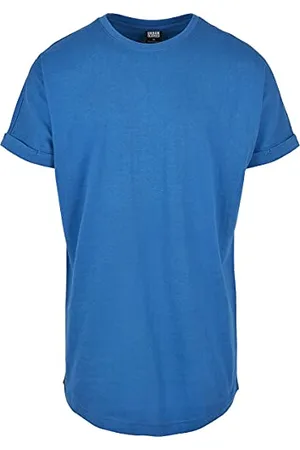 Urban classics Herren T-Shirt Long Shaped Turnup Tee, lässiges T-Shirt für Männer, in langem Schnitt, , XXL