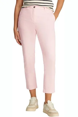 Tommy Hilfiger Damen Chino Hose Stretch Slim Knöchelfrei, Rosa (Light Pink), 38