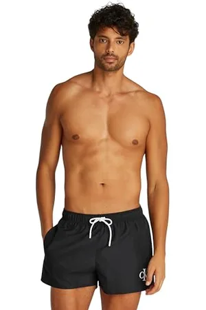 Calvin Klein Herren Badehose Short Drawstring mit Tunnelzug, Schwarz (Pvh Black), L